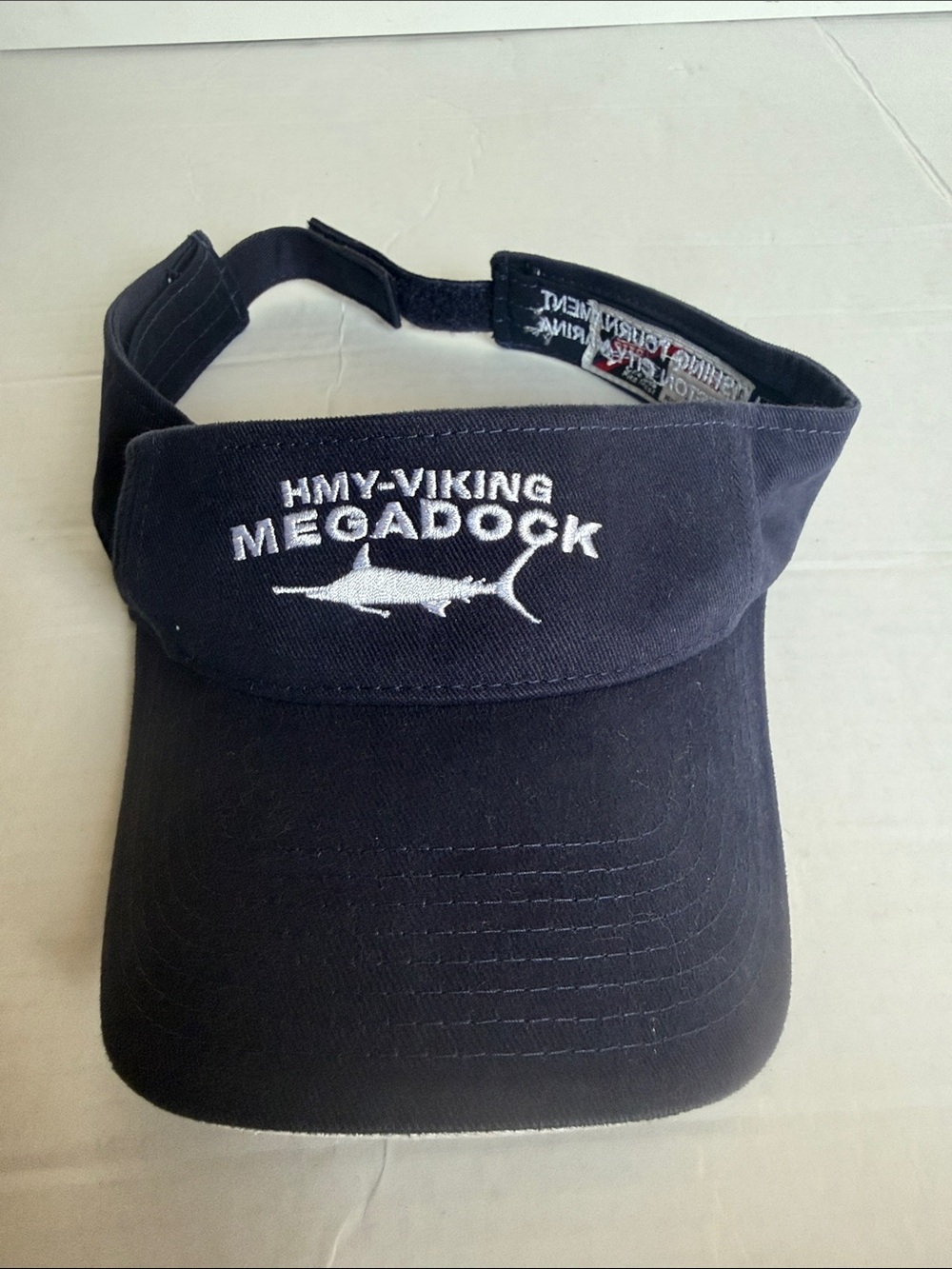 HMY-Viking Megadock Navy Men's Visor with Shark Embroidery